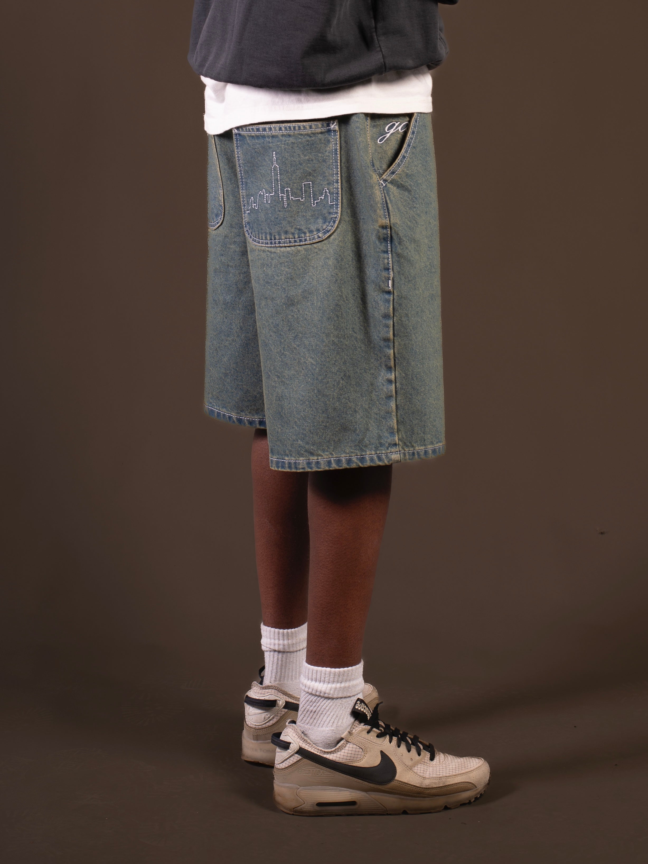 SKYLINE DENIM SHORTS - Garms Store